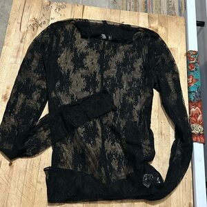 Free people sheer lace top